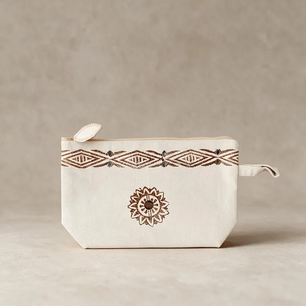 Handpainted_Cotton_Travel_Makeup_Pouch_Blockprint_With_Mirror_Work_On_Both_Sides