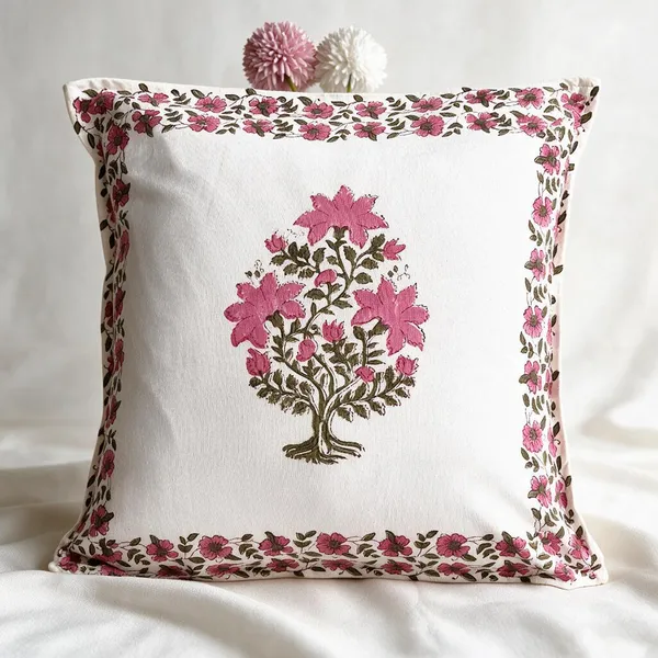 Hand_Blockprinted_Cushion_Cover_Pink_Floral_Design_Set_Of_5