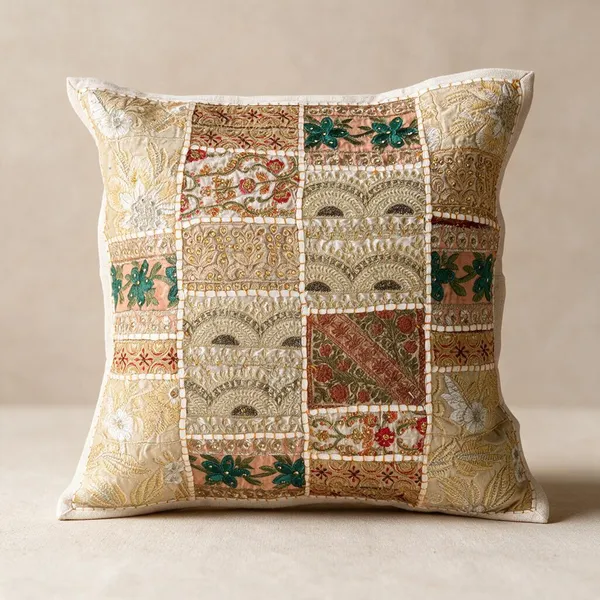 Barmeri_Work_Embroidery_Patchwork_Cushion_Cover_White