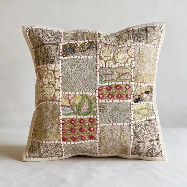 Barmeri_Work_Embroidery_Patchwork_Cushion_Cover_White