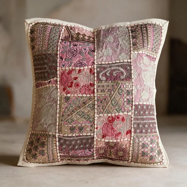 Barmeri_Work_Embroidery_Patchwork_Cushion_Cover_White