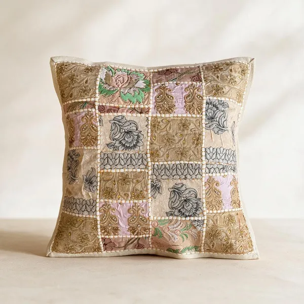 Barmeri_Work_Embroidery_Patchwork_Cushion_Cover_White
