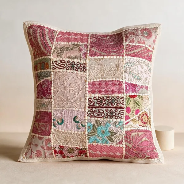Barmeri_Work_Embroidery_Patchwork_Cushion_Cover_White