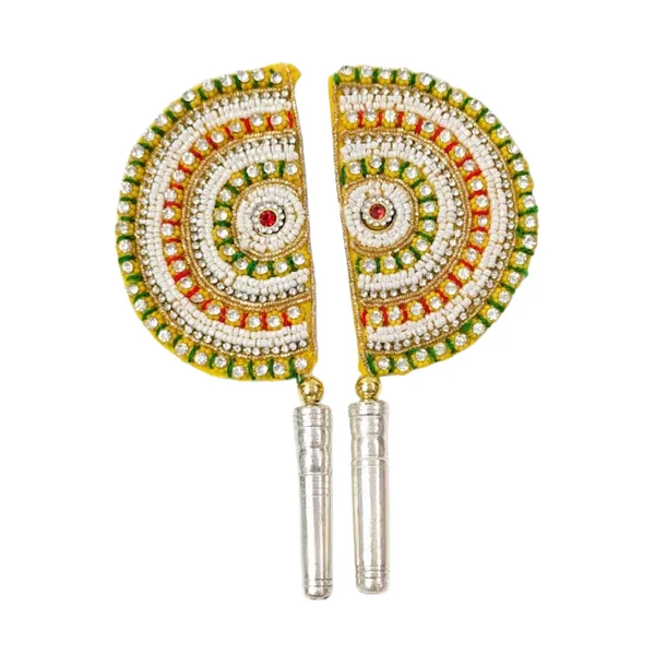 Handcrafted_Pure_Silver_Pankhi_For_Radha_Krishna_With_Pearl_Work