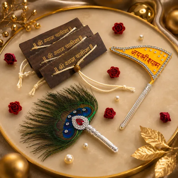 999_Silver_Shyam_Bhakti_Combo_5_Par_Morpankh_Dwaja_Chalisa