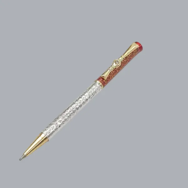 999_Pure_Silver_Ballpoint_Pen_with_Royal_Nakashi
