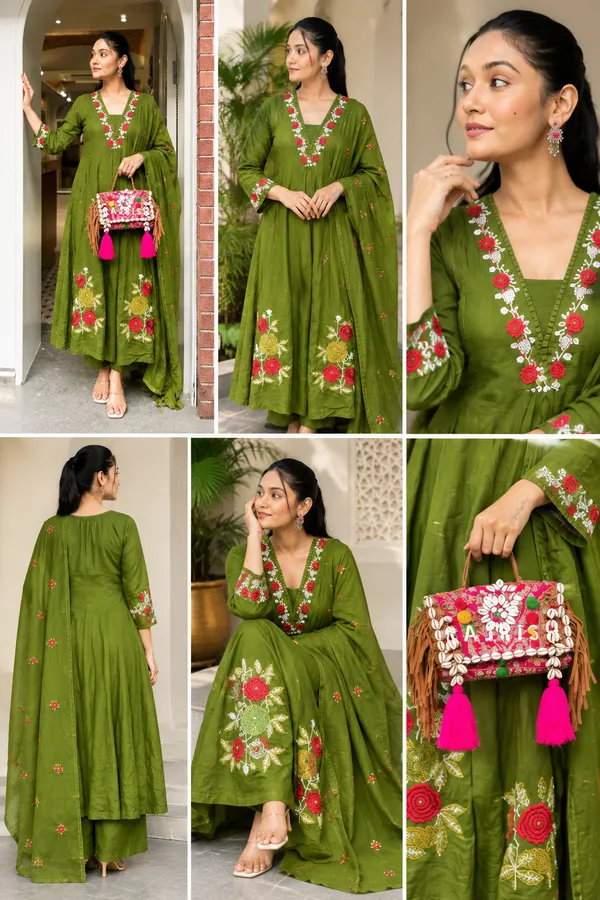 green_emboridery_folwer_ankarli_style_kurti_with_pant_and_emboridery_duppta_sat_