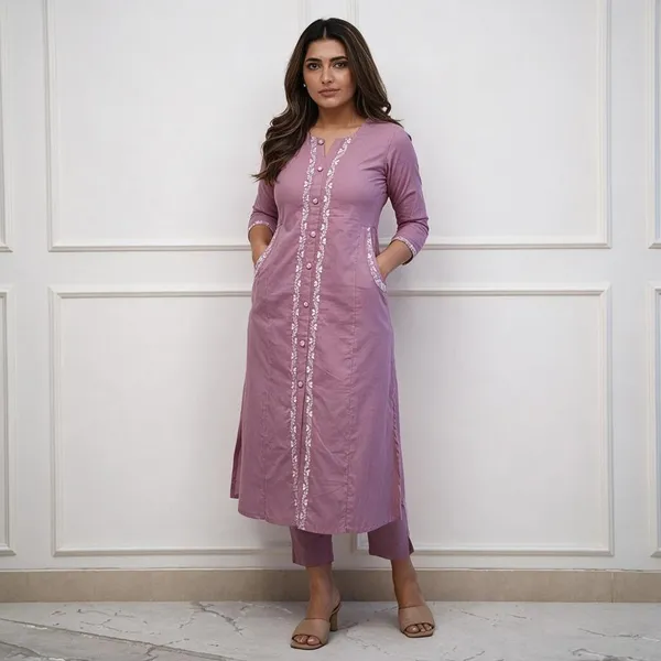 Lavender_Embroidered_Straight_Kurta_Set_With_Pants