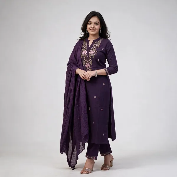 Purple_Embroidered_Ethnic_Suit_Set_With_Dupatta