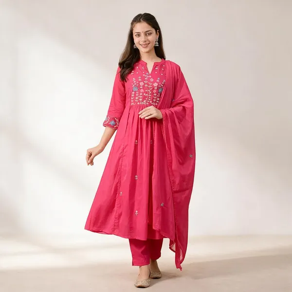 Pink_Embroidered_Anarkali_Kurta_Set_With_Dupatta