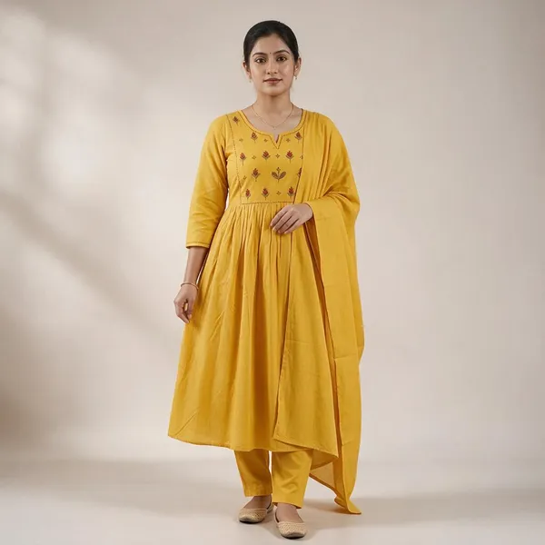 Yellow_Embroidered_Anarkali_Suit_Set_With_Dupatta