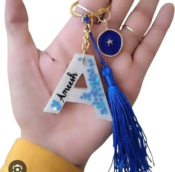 Anjal_artist_A_Letter_Resin_Keychain_with_Golden_Foil_Design_|_Alphabet_Initial_Key_Ring_Key_Chain_()
