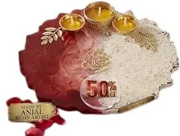 Anjal_artist_Pooja_Thali_Set_Plastic_(1_Pieces,_Red,_White)