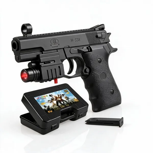 Black_Abs_Plastic_H-338_Toy_Pistol_With_Laser_Light_&_Storage_Case
