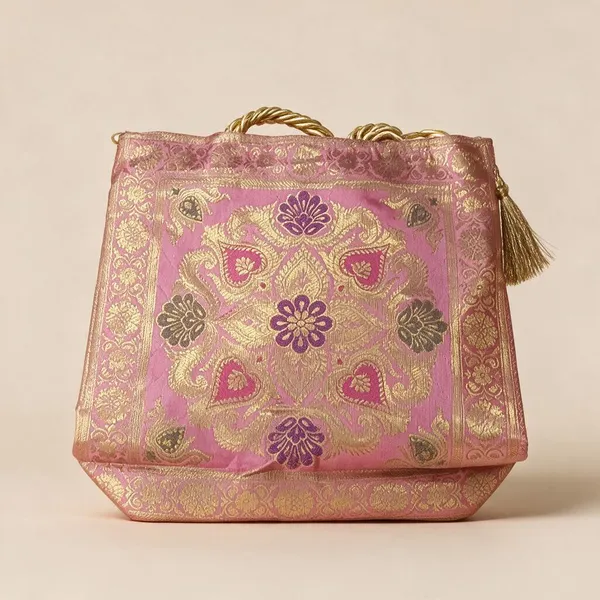 Pink_Cotton_Brocade_Potli_Handbag_For_Women