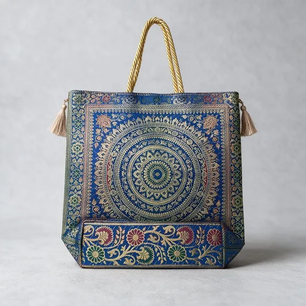Blue_Cotton_Brocade_Printed_Shoulder_Bag_For_Women