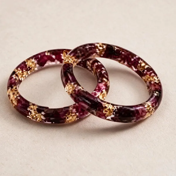 Maroon_Resin_Floral_Pattern_Bangle_Set_For_Women