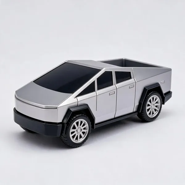 Silver_Plastic_Futuristic_Pickup_Truck_Toy_For_Kids
