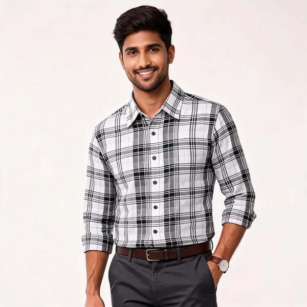White_Checked_Regular_Fit_Shirt_for_Men