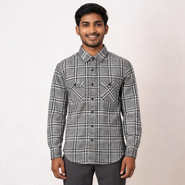 Grey_Checked_Casual_Shirt_for_Men