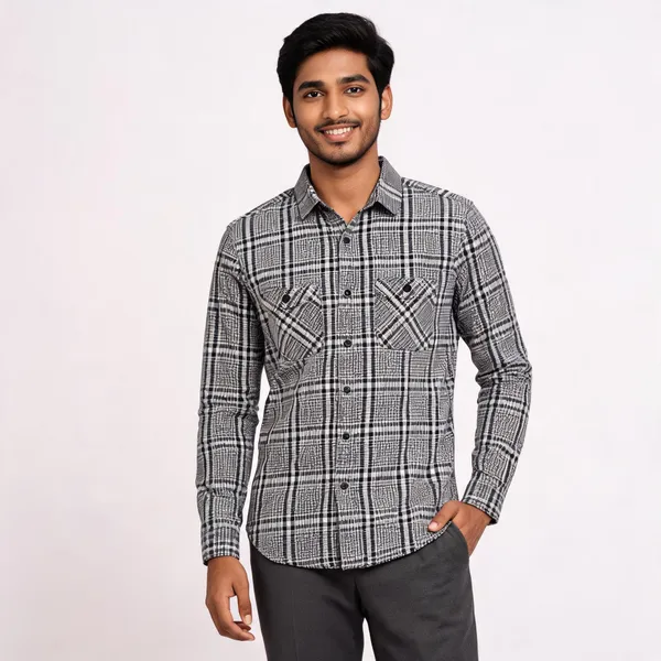 Grey_Checked_Casual_Shirt_for_Men