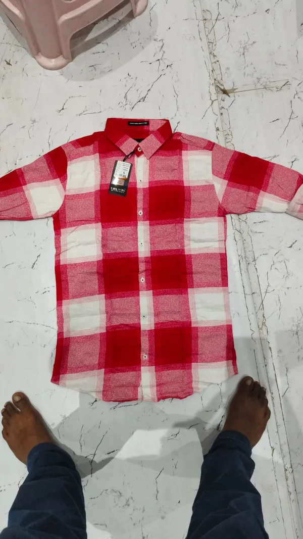Red_Checked_Short_Sleeve_Shirt_for_Men