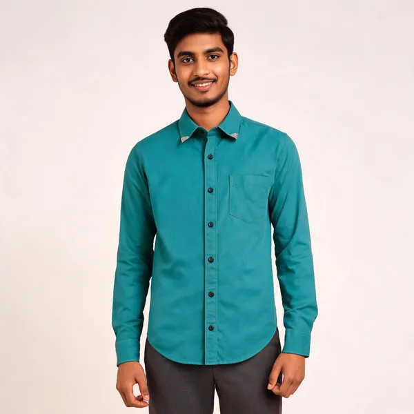 Teal_Embellished_casul_Shirt_for_Men
