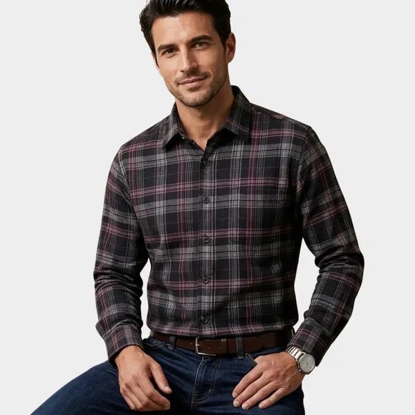 Charcoal_Plaid_Full_Sleeve_Shirt_for_Men