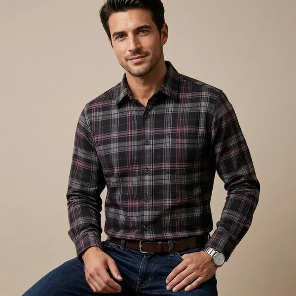 Charcoal_Plaid_Full_Sleeve_Shirt_for_Men