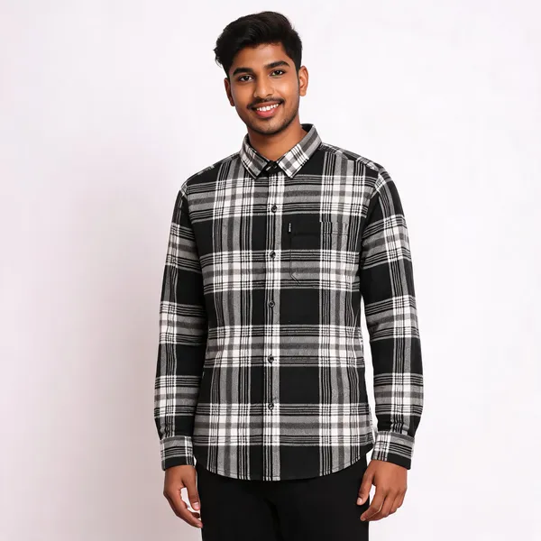 Black_Plaid_Casual_Shirt_for_Men