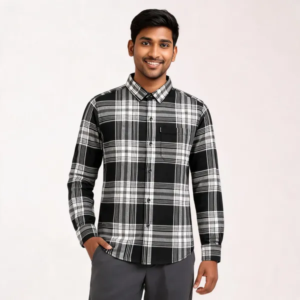 Black_Plaid_Casual_Shirt_for_Men