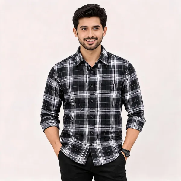Black_Checked_Casual_Shirt_for_Men