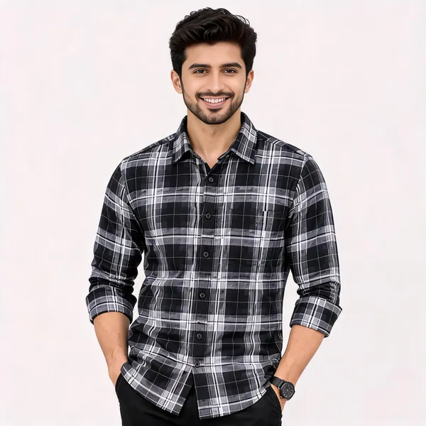 Black_Checked_Casual_Shirt_for_Men