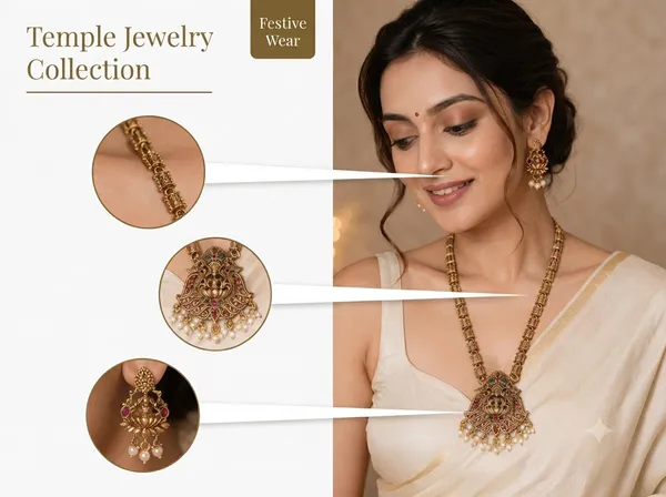 Gold_Tone_Lakshmi_Pendant_Necklace_And_Earrings_Set