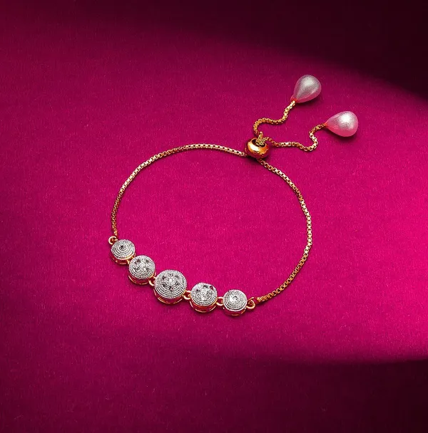 Gold_Tone_Circular_Charm_Adjustable_Bracelet