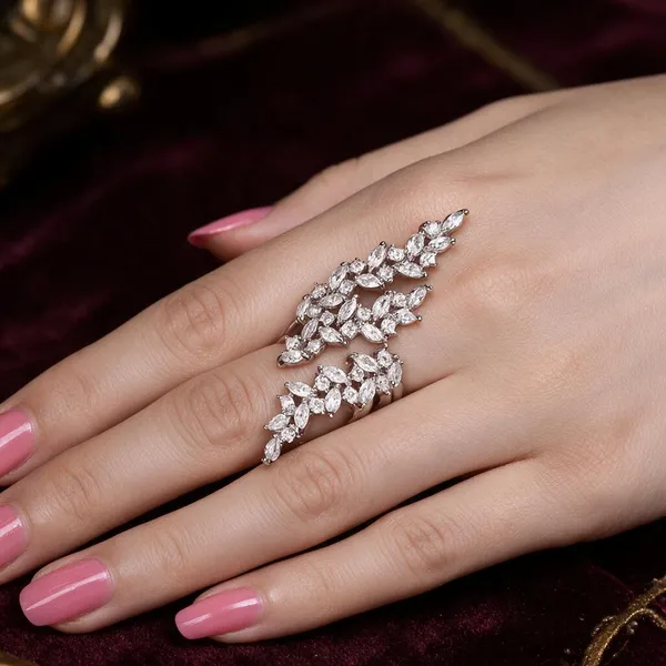 Silver_Tone_Crystal_Double_Finger_Ring_for_Women