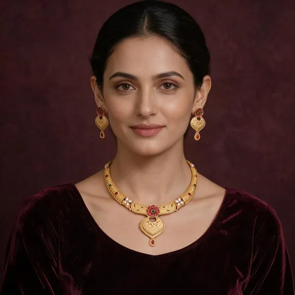 Gold-Tone_Traditional_Necklace_Set_for_Women