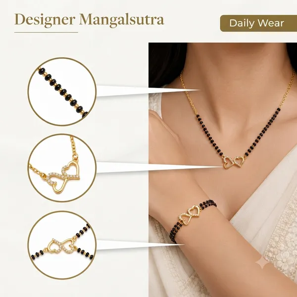 Black_Bead_And_Gold_Tone_Floral_Pendant_,Heart_Mangalsutra_Set_For_Women_Pack_Of_2