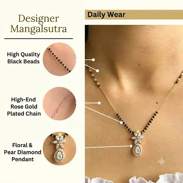 Black_Bead_And_Gold_Tone_Floral_Pendant_,Heart_Mangalsutra_Set_For_Women_Pack_Of_2