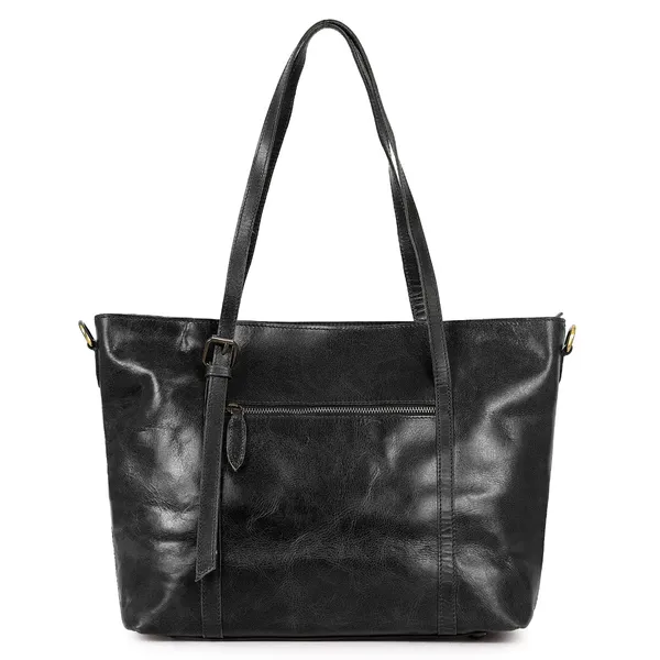 Black_Leather_Casual_Tote_Bag_For_Women