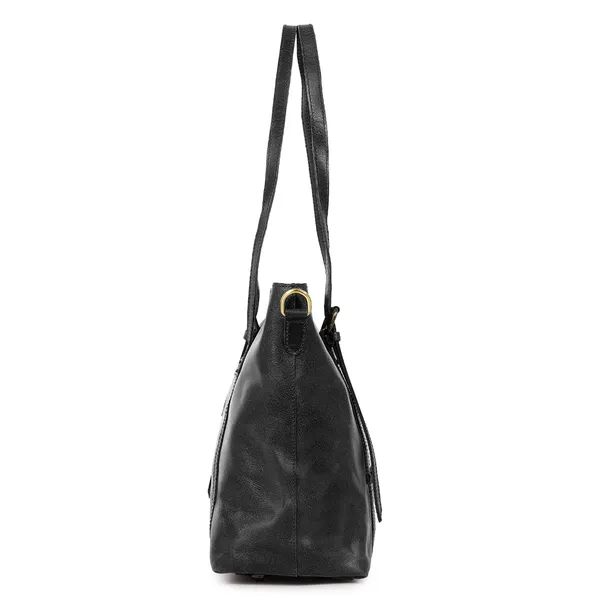 Black_Leather_Casual_Tote_Bag_For_Women