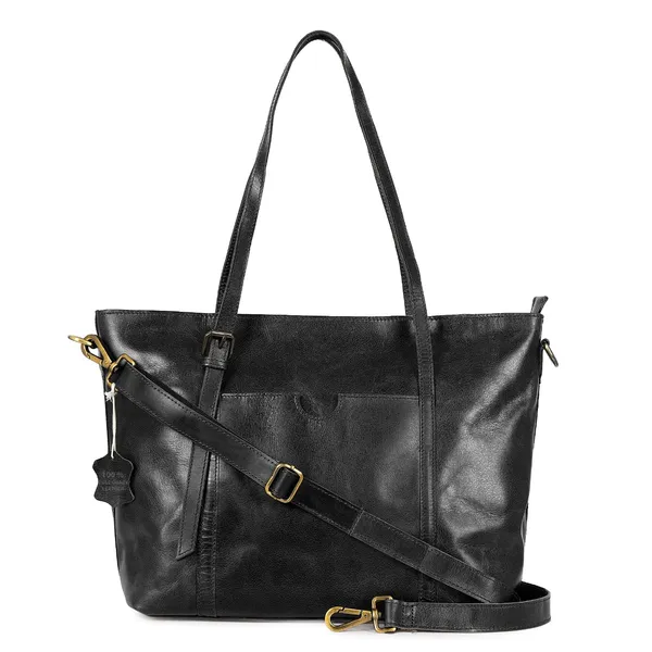 Black_Leather_Casual_Tote_Bag_For_Women