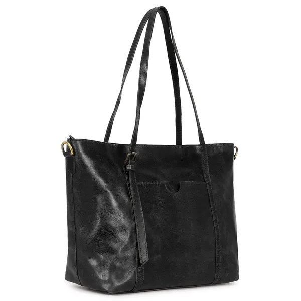 Black_Leather_Casual_Tote_Bag_For_Women