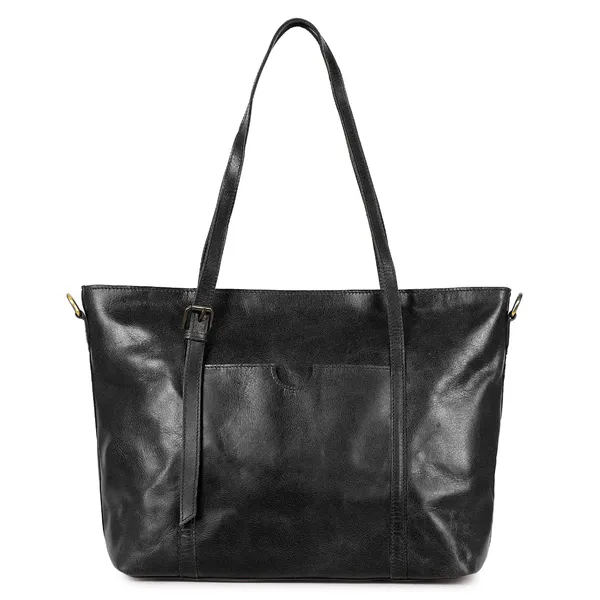 Black_Leather_Casual_Tote_Bag_For_Women