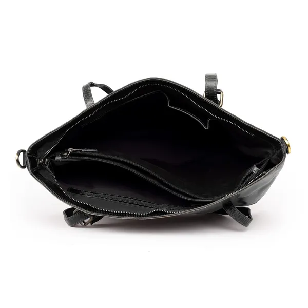 Black_Leather_Casual_Tote_Bag_For_Women