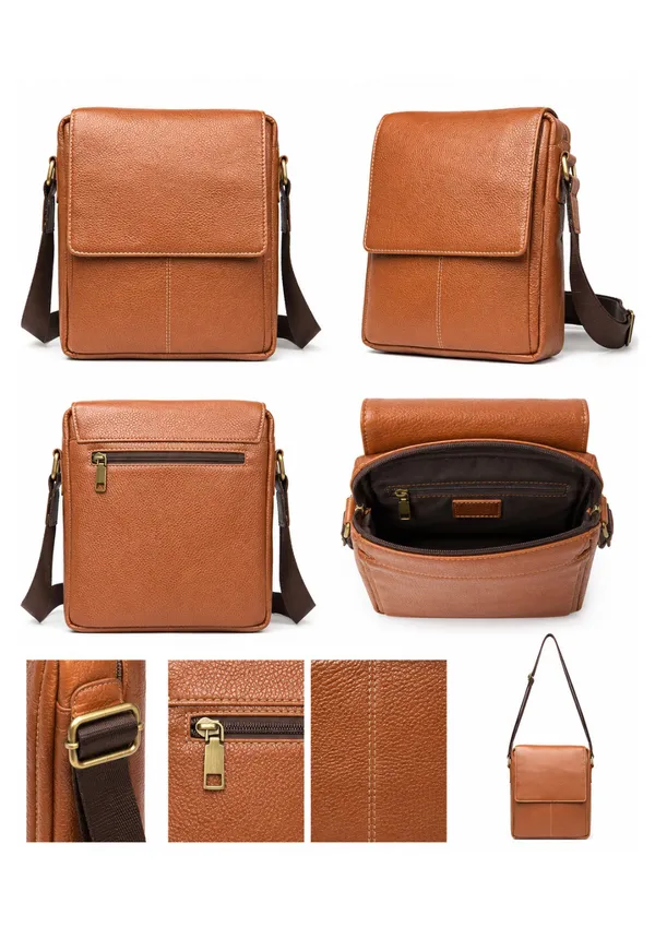 Brown_Textured_Leather_Look_Crossbody_Sling_Bag_for_Men