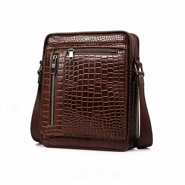Brown_Textured_Leather_Crossbody_Sling_Bag_For_Men
