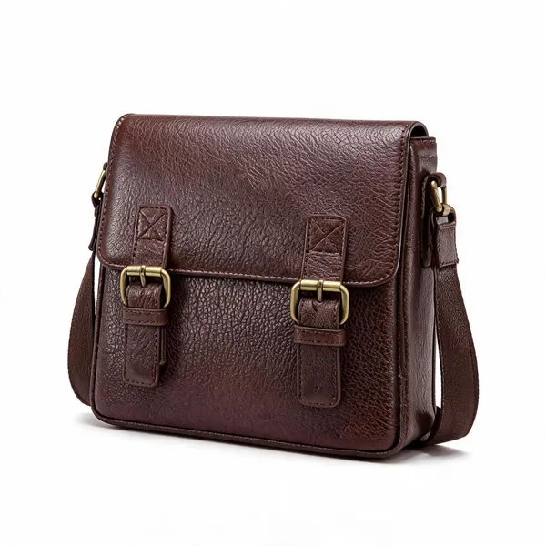 Brown_Textured_Leather_Crossbody_Messenger_Bag_For_Men