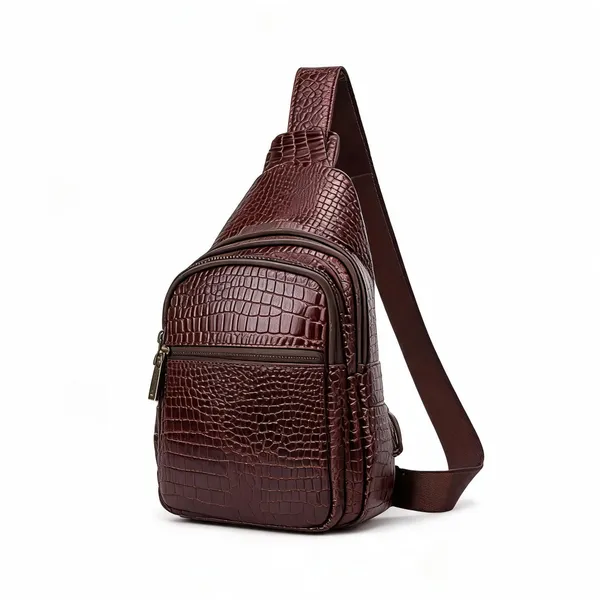 Brown_Textured_Leather_Crossbody_Sling_Bag_For_Men
