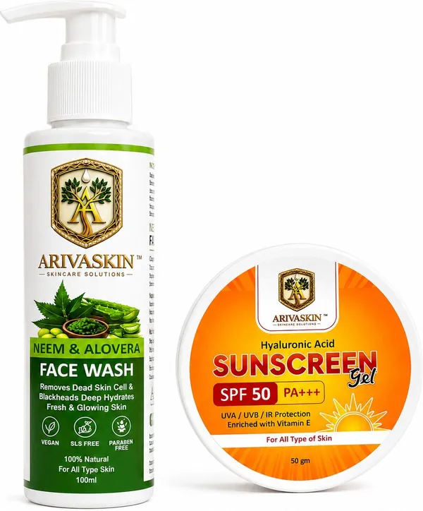 arivaskin_Combo_pack_of_Neem_&_Aloevera_face_wash_and_sunscreen_(2_Items_in_the_set)